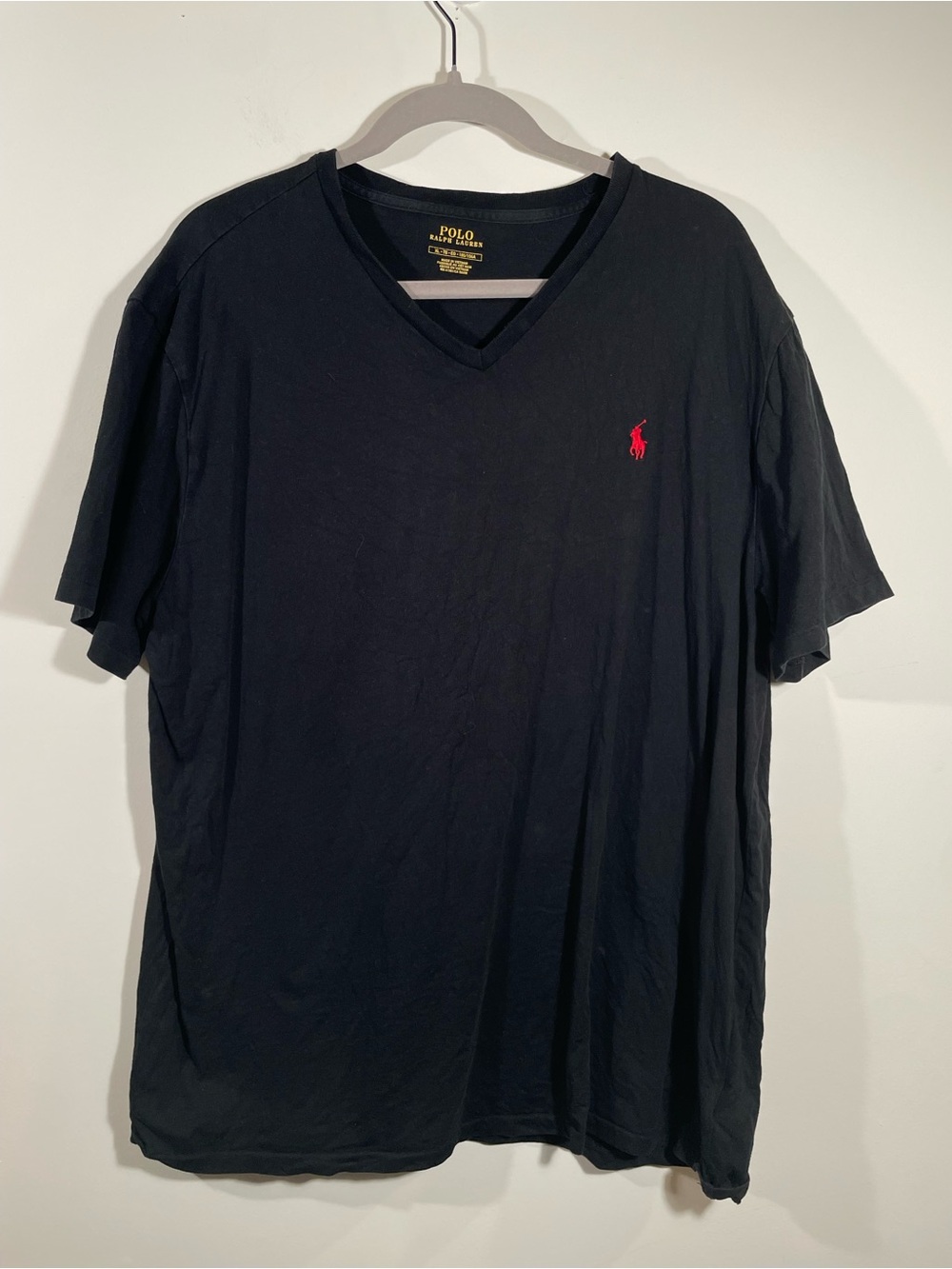 Polo Ralph Lauren V-neck 100% cotton tshirt XL